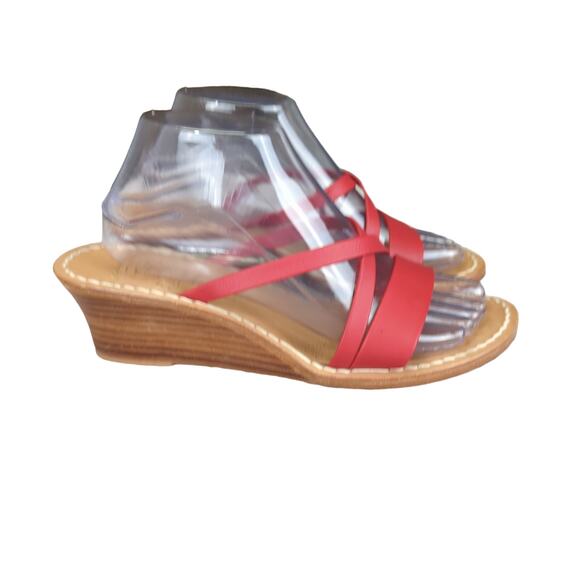 Il Sandalo Caprese Capri Sandals Red Leather Criss-cross Straps‎ EU 40 Luxury - Picture 1 of 10